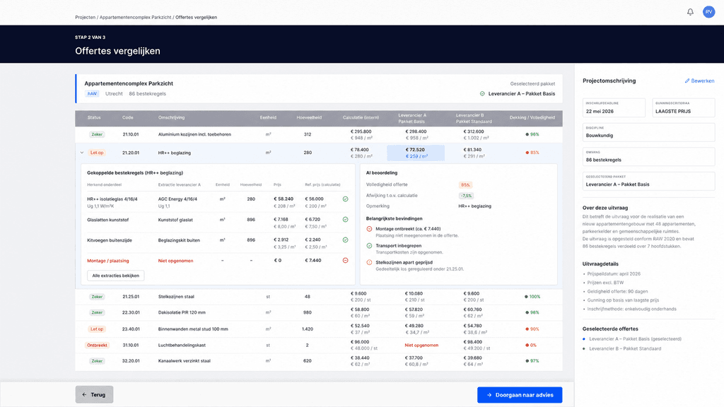 Offertevergelijking Module